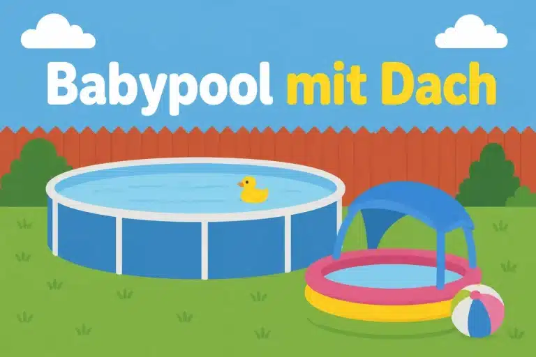 Babypool mit Dach - Illustration