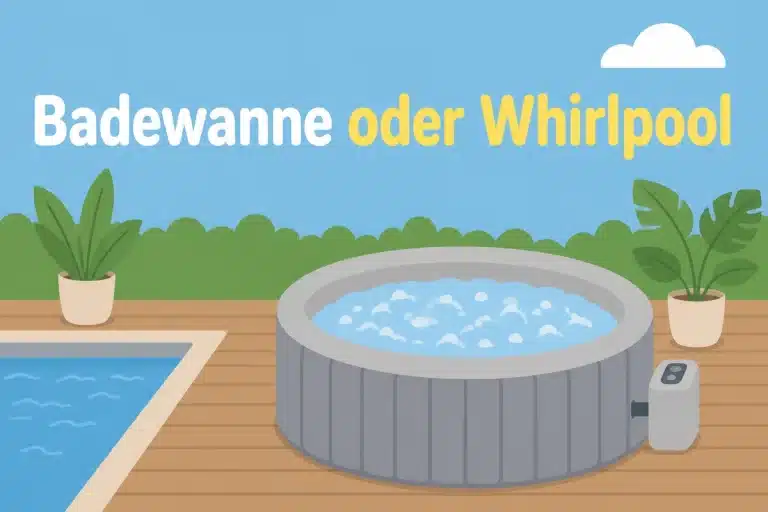 Badewanne oder Whirlpool - Illustration