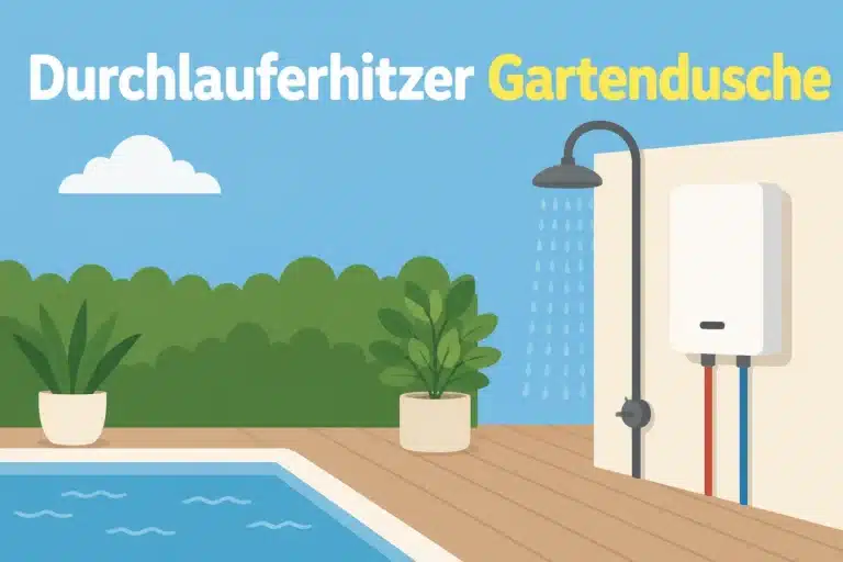 Durchlauferhitzer Gartendusche - Illustration