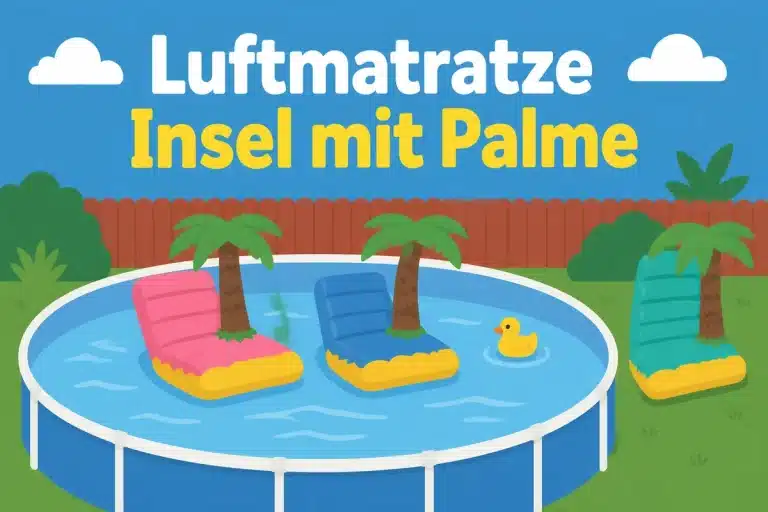 Luftmatratze Insel mit Palme - Illustration