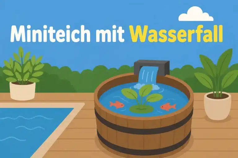 Miniteich mit Wasserfall - Illustration