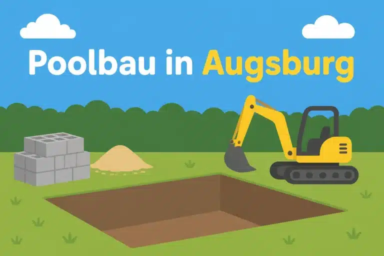 Poolbau in Augsburg - Illustration