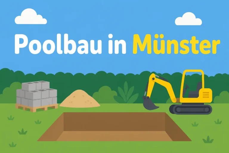 Poolbau in Münster - Illustration