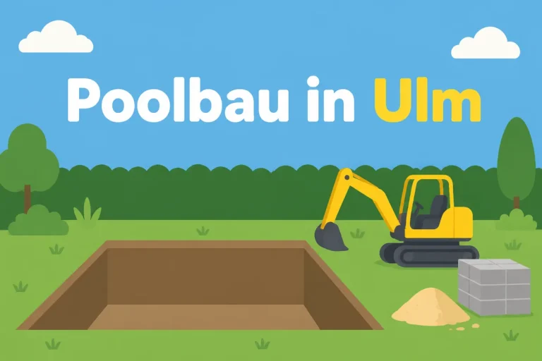 Poolbau in Ulm - Illustration