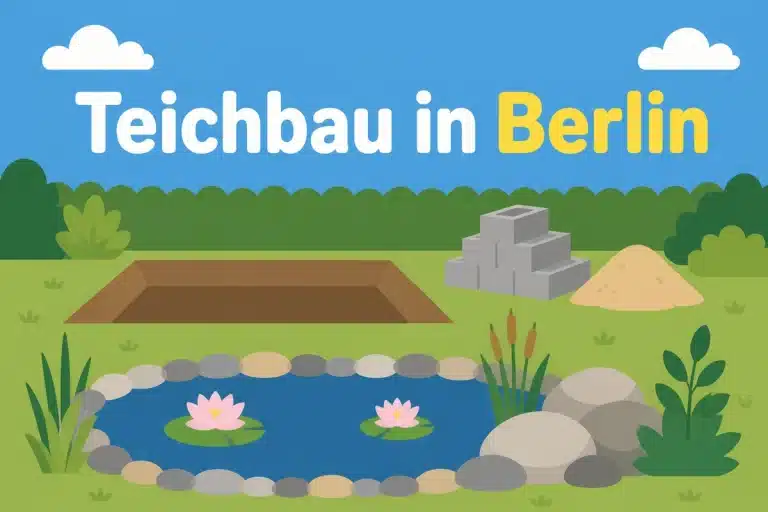 Teichbau in Berlin - Illustration
