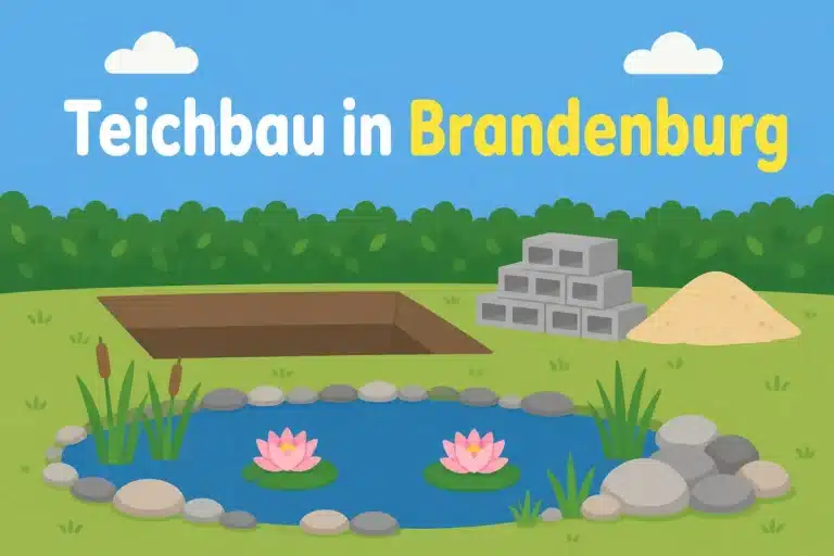 Teichbau in Brandenburg - Illustration