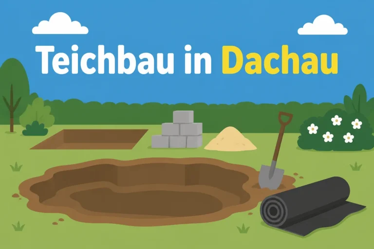 Teichbau in Dachau - Illustration