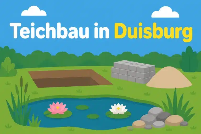 Teichbau in Duisburg - Illustration