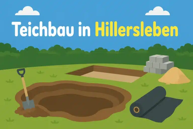 Teichbau in Hillersleben - Illustration