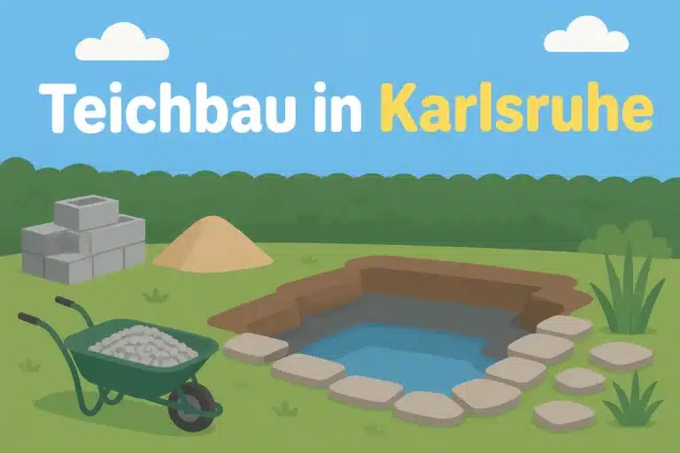 Teichbau in Karlsruhe - Illustration