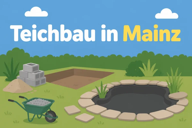 Teichbau in Mainz - Illustration