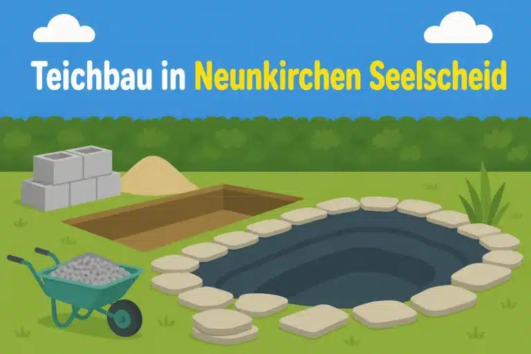 Teichbau in Neunkirchen Seelscheid - Illustration