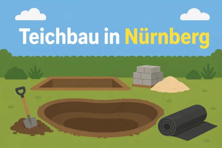 Teichbau in Nürnberg - Illustration