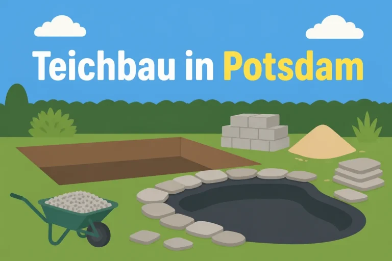 Teichbau in Potsdam - Illustration