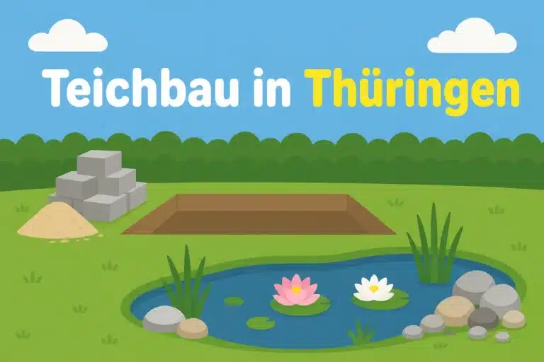 Teichbau in Thüringen - Illustration