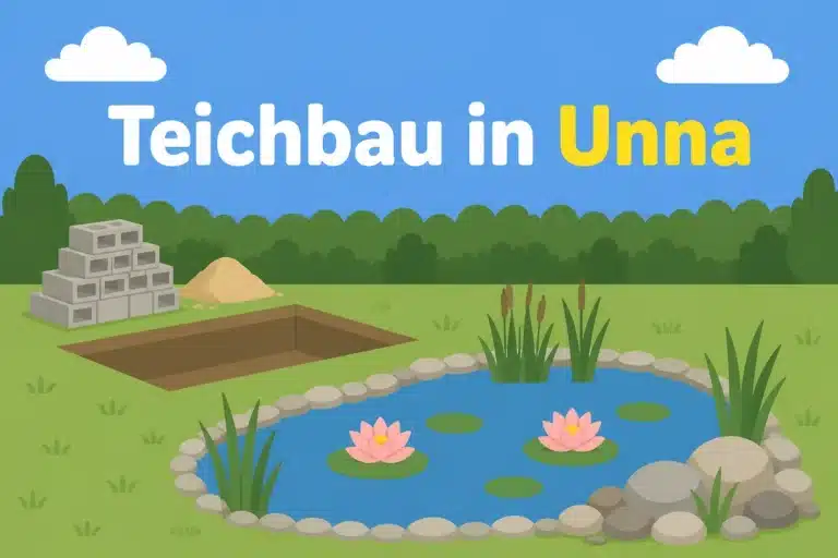 Teichbau in Unna - Illustration