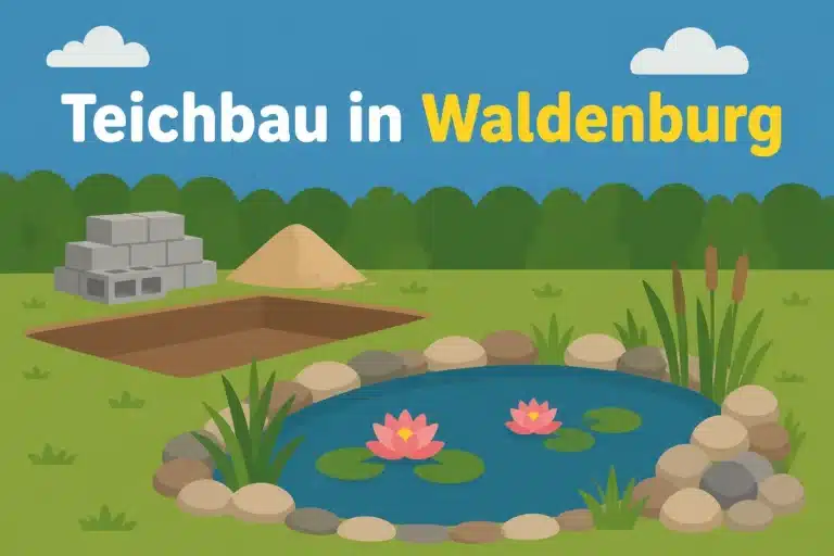 Teichbau in Waldenburg - Illustration