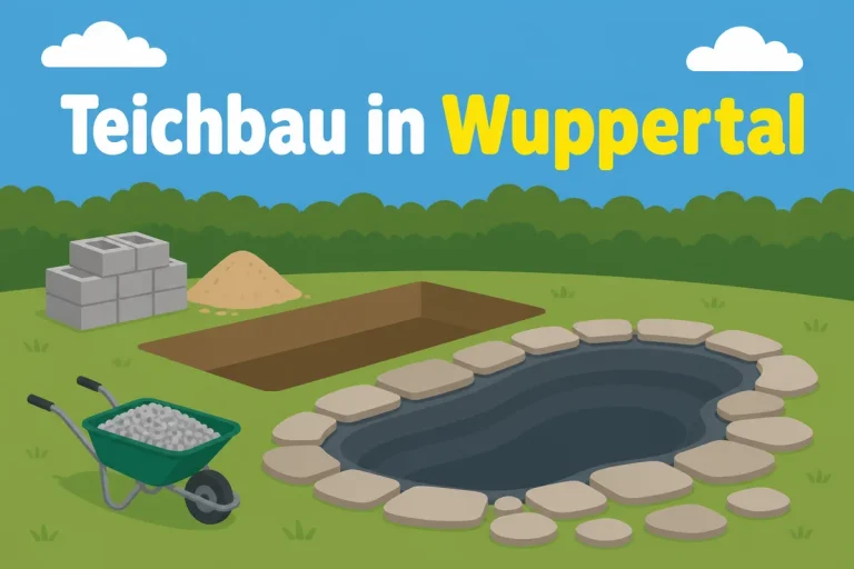 Teichbau in Wuppertal - Illustration