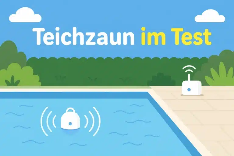 Teichzaun im Test - Illustration